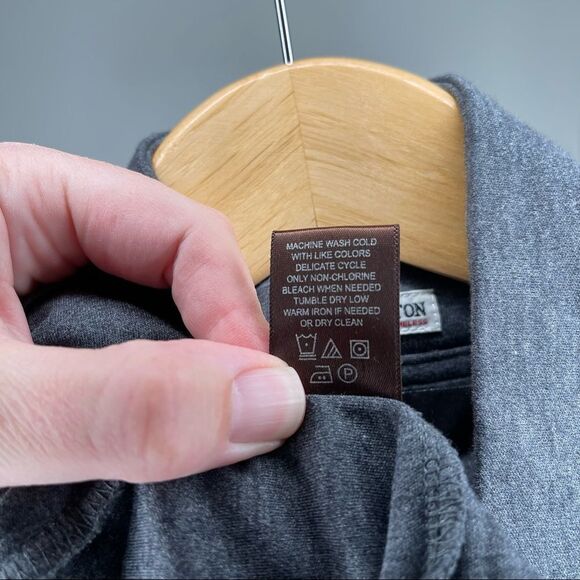 Men’s Grey Long Sleeve 1/4 Zip Pullover - Picture 6 of 6